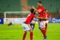 فرحة أهداف الأهلي في مباراة الداخلية بدور الـ16