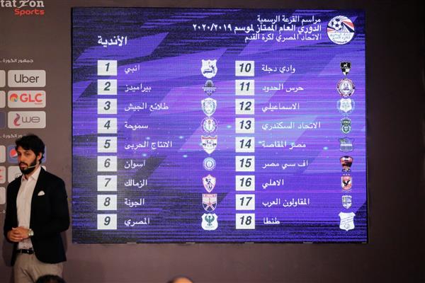 جدول الدوري المصري 2019/2020 بعد إجراء القرعة